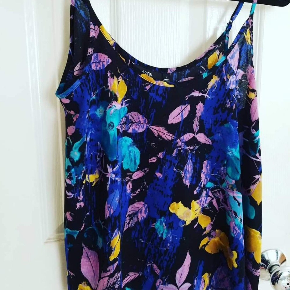 Multi colored silky camisole 😍
